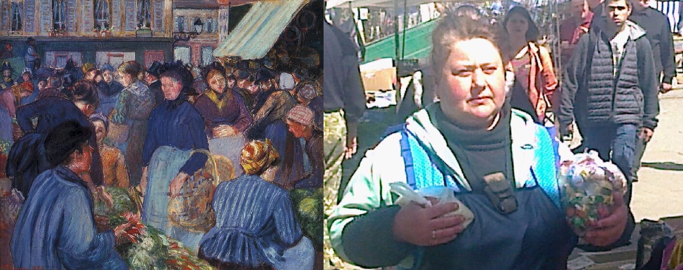 Камиль Писсарро. Рынок в Гизоре. 1889 / с в і т л о (ВКонтакте) 2019